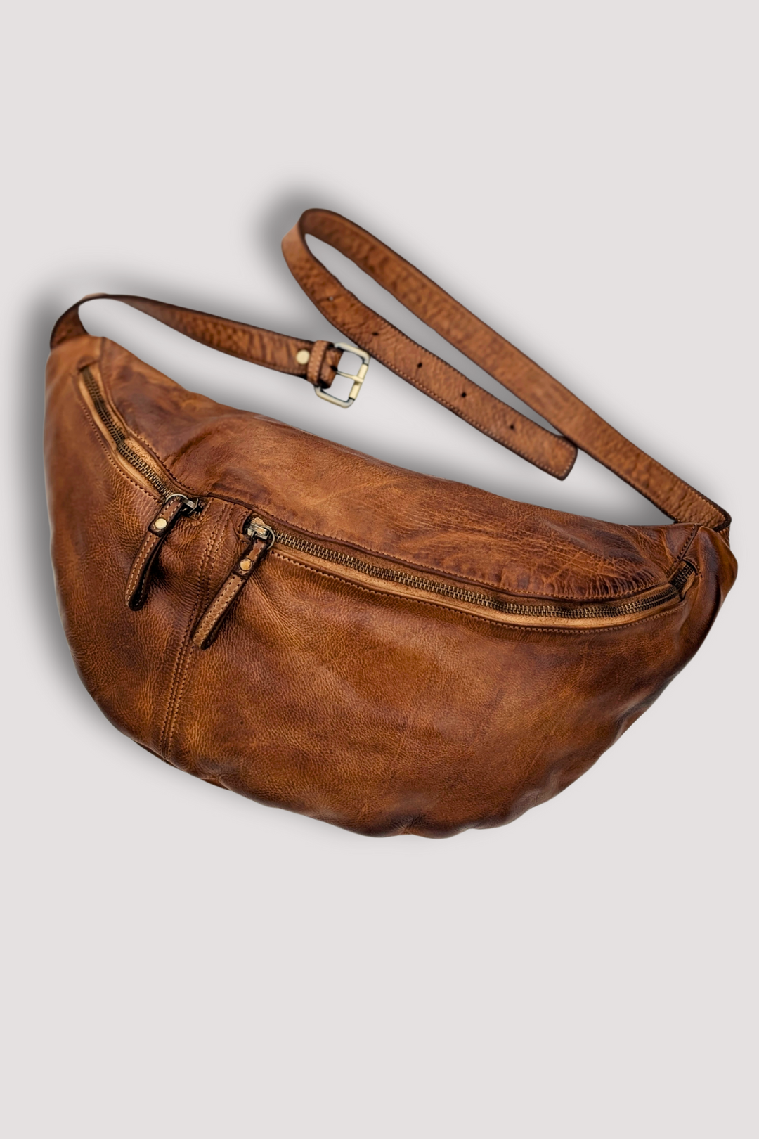 City Sling & Belt Bag  - Cognac Rocks