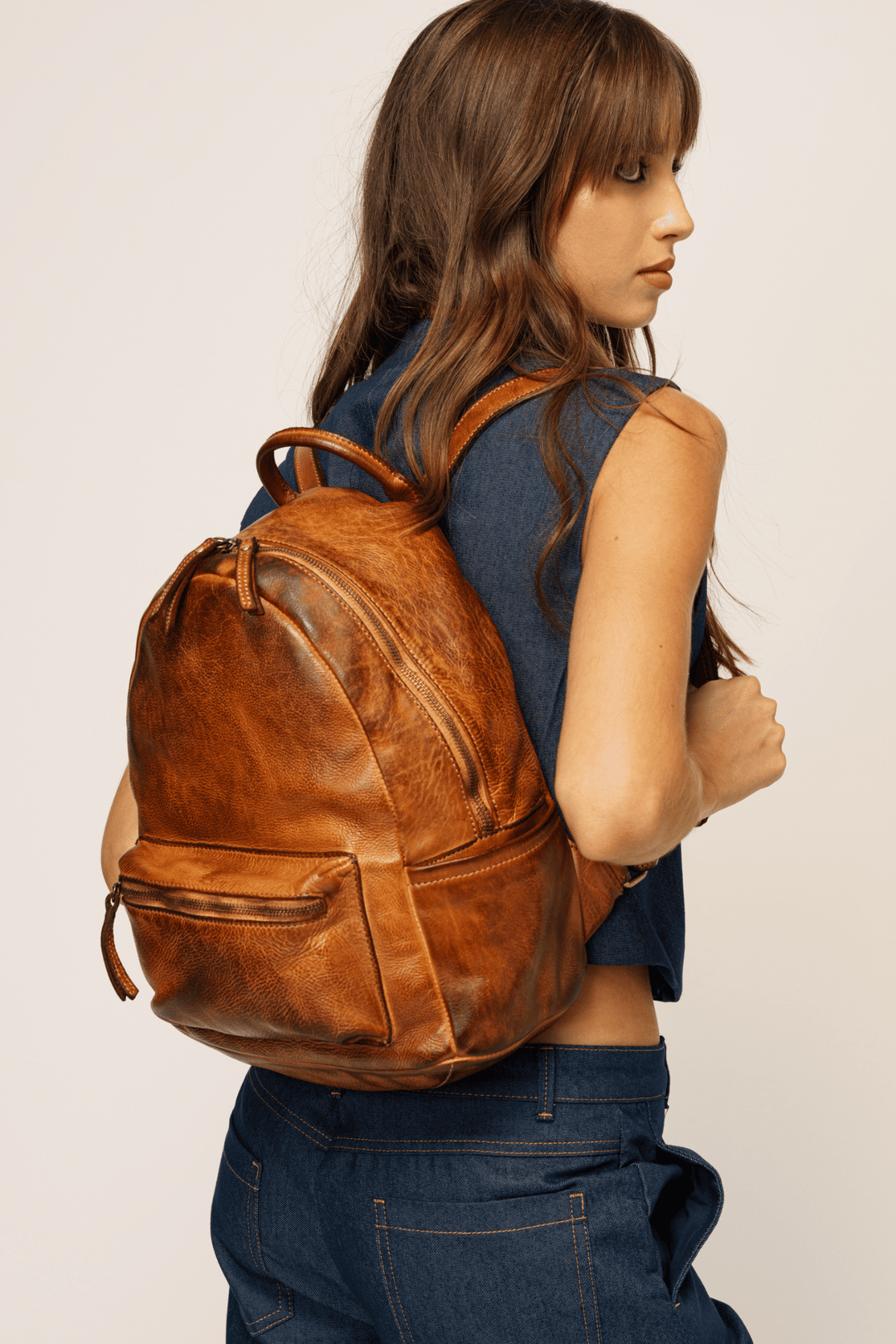 Explorer Backpack - Cognac Rocks