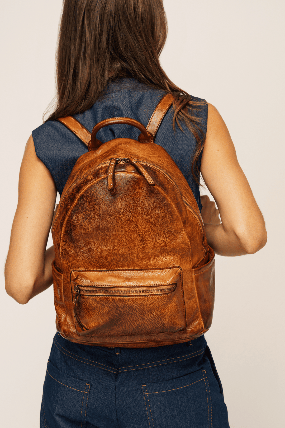 Explorer Backpack - Cognac Rocks