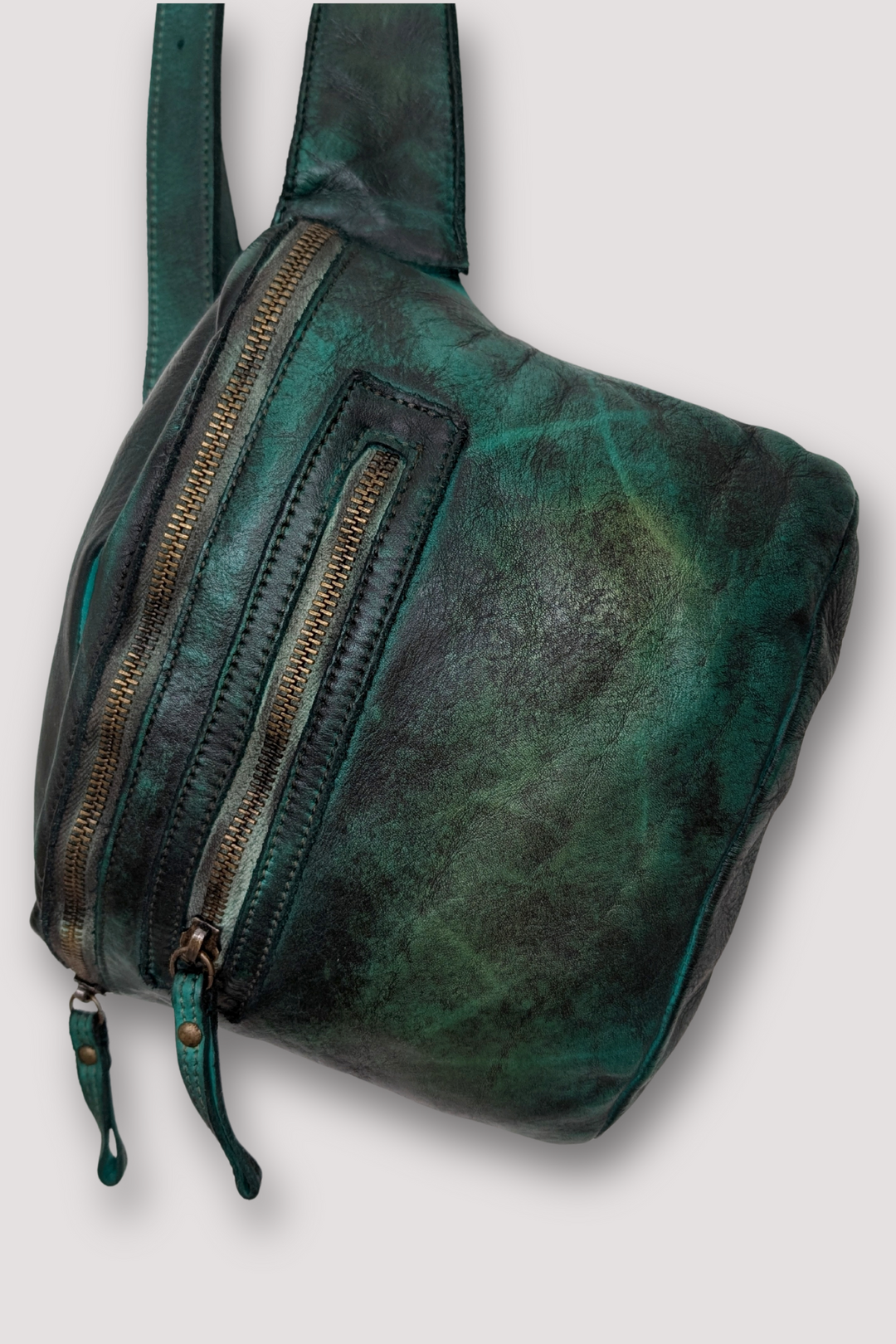 Rider Crossbody Sling Bag - Gold Green Men