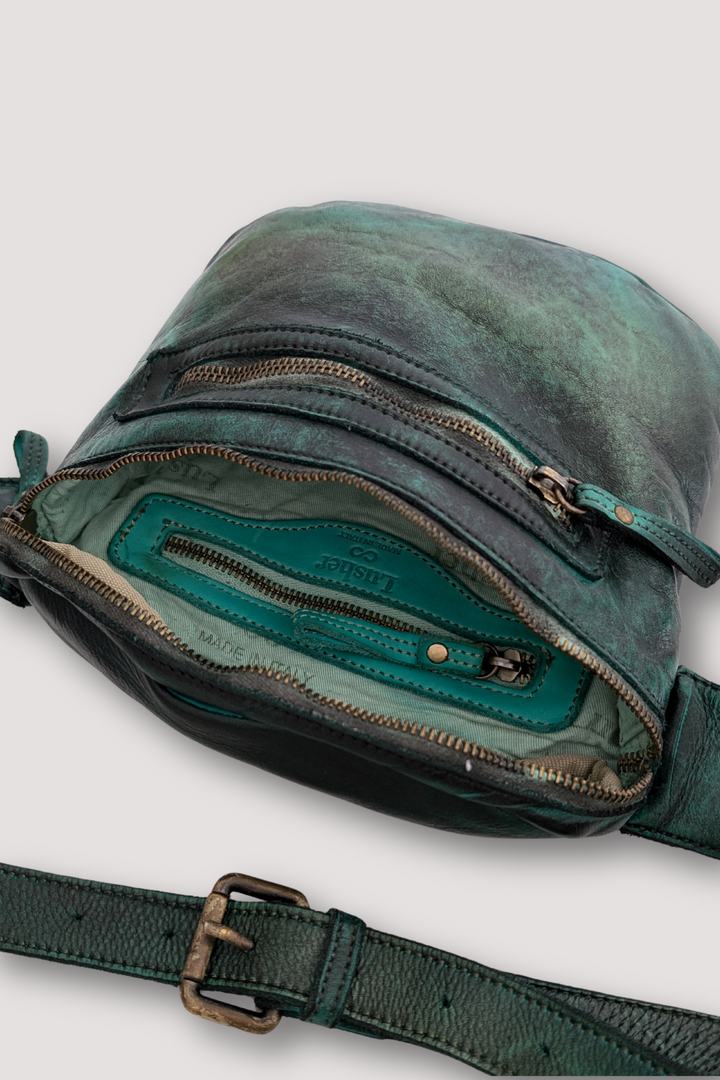 Rider Crossbody Sling Bag - Gold Green Men